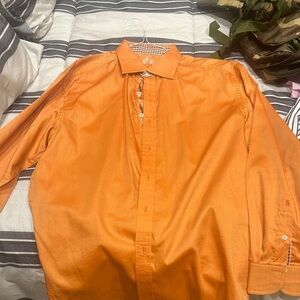 Robert Graham Orange Casual Button Down Shirt